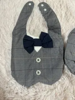 フォーマル チェック柄 ベストとパンツ セット 70-85cm