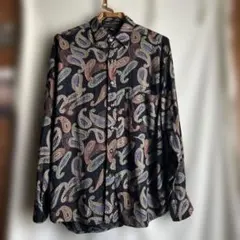 SHAH SAFARI ペイズリー柄長袖シャツ M