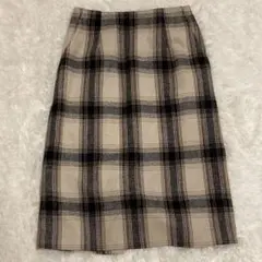 Burberrys タイトスカート チェック柄 麻100% 新品 - メルカリ