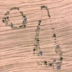 ハンドメイド　ブルー系ビーズ　ネックレス&ブレスレット