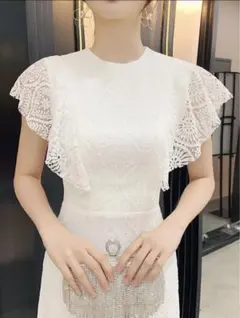 ワンピースドレスパーティードレス　女子会　白色ワンピース　高品質