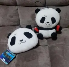 呪術廻戦　ぬいぐるみ☆フェイスポーチ☆パンダ２種類セット