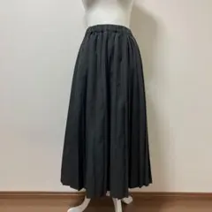 サマンサモスモス　プリーツ　ロングスカート　グレー　春　ナチュラル　可愛い　大人