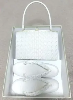 白梅謹製　美品和装用バッグと草履セット