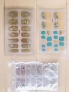 ネイルシール(フット2枚、手1枚)3枚セット