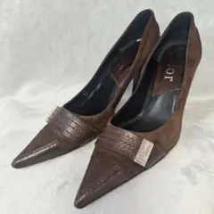 Christian Dior スエード パンプス ブラウン ディオール 24.5のサムネイル