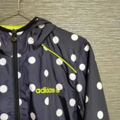adidas ドット柄 フード付きジャケット