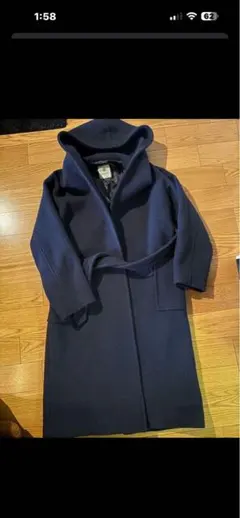 最終値下げ　nano フード付きネイビーコート