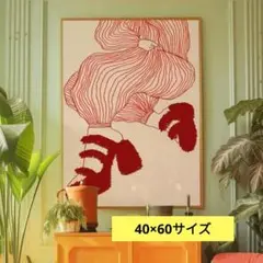 ミッドセンチュリー　アートポスター　redlady 印刷物