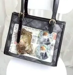 ショルダーバッグ 痛バッグ推し活 クリア おしゃれ 黒 ロリータ 缶バッジ