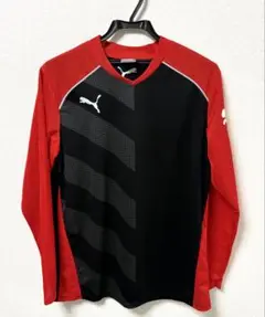 PUMA ロングスリーブ サッカーウェア 黒/赤