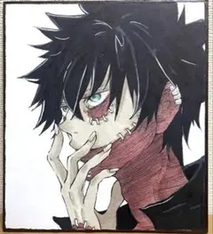 m*a様 【手描き】荼毘 僕のヒーローアカデミア ファンアート ミニ色紙