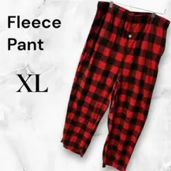 XL レッド・ブラック チェック イージーパンツ 部屋着 クリスマス