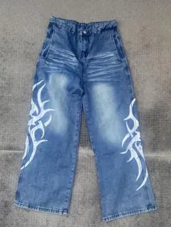 デニムパンツ　y2k ヒップホップ　アメカジ　グランジ　00s