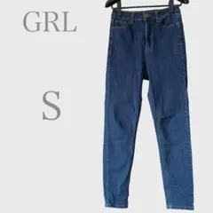グレイル　ハイウエストスキニーデニムパンツジーンズ ブルー S ストレッチ