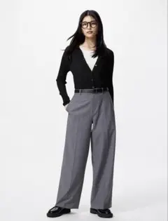 UNIQLO スマートワイドパンツ グレー XS
