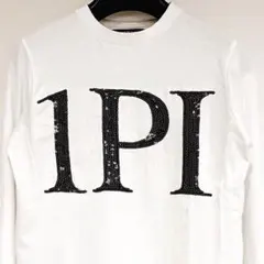 1PIU1UGUALE3 RELAX スパンコール ビッグロゴ 長袖 Tシャツ