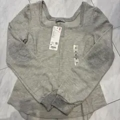 UNIQLO mame ヒートテックウールブレンドワッフルスクエアネックT