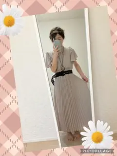 半袖★プリーツ★ワンピ