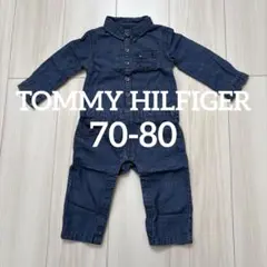 【TOMMY HILFIGER】デニムロンパース74サイズ トミーヒルフィガー
