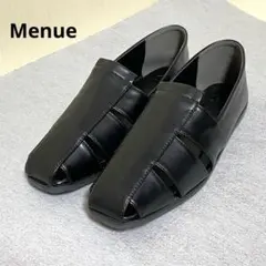 新品　メヌエ Menue グルカサンダル ブラックPU L 24〜24.5のサムネイル