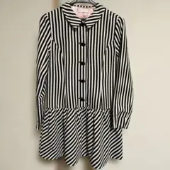 イーハイフン　ストライプミニワンピース