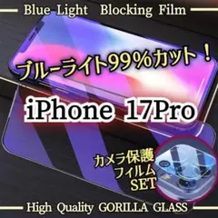【カメラ保護セット】iPhone17Pro◆ブルーライト99％カットフィルム