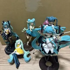 初音ミク　プライズフィギュア　開封済　５点セット