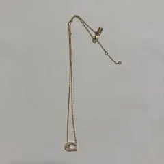 COACH Cロゴ ネックレス ローズゴールド