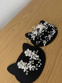 ヘッドドレス・ピアス【セット】-ウェディング