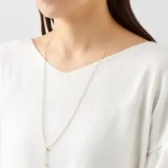 K10イエローゴールド　BLOOM　ブルーム　ロングチェーンネックレス　Y字のサムネイル