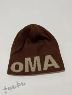 ナツメ　1/26 oMA ロゴビーニー ブラウン ナツメ 1/26 oMA ロゴビーニー ブラウン ナツメ 1/26 oMA ロゴ
