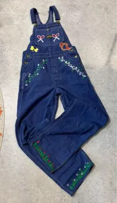 vintage オーバーオール　刺繍　70s USA製のサムネイル