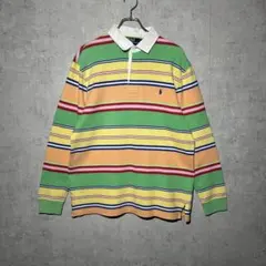 90s polo by Ralph Lauren 長袖ポロシャツ　ボーダー