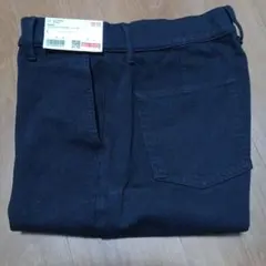 新品　UNIQLO スリムフレアトラウザージーンズ L ブラック　現行販売中