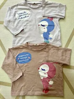 ドキンちゃん　コキンちゃん　長袖Tシャツ 2枚セット 90cm 双子