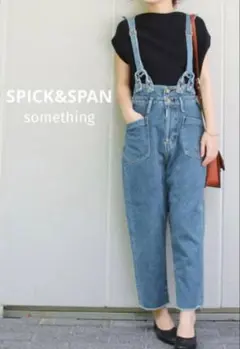 Spick & Span サスペンダー付き　　デニムサロペット　Mサイズのサムネイル