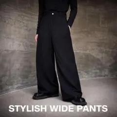 新品　変形ワイドパンツ　スラックス　バギー　グランジ　韓国　Y2K ワイドレッグ