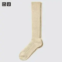 新品 UNIQLO U ユニクロユー チャンキーリブハイソックス ヒートテック