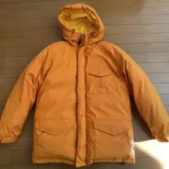 y*i様 ポストオーバーオールズ　オレンジ フード付き ダウンジャケット　M
