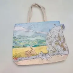 フェリシモ猫部日本画家 久保智昭さんとつくった 猫とお花の季節のトートバッグ
