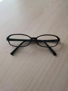 JINS メガネ ブラック スクエア型 度あり