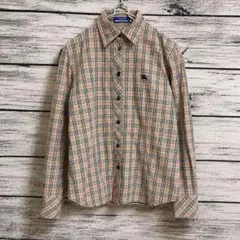定番★バーバリーブルーレーベル　チェック柄 長袖シャツ 40 ベージュのサムネイル