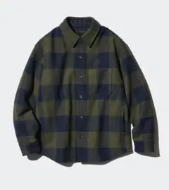 新品 UNIQLO オーバーシャツジャケット Mサイズ 57 オリーブ