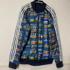 adidas XL トラックジャケット ジャージ リバーシブル 総柄