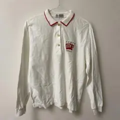 Burberrys 長袖ポロシャツ ホワイト 赤い襟 Lサイズ