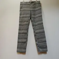 H&M エイチアンドエム カジュアルパンツ【XL】 白 黒 幾何学模様 ゴム