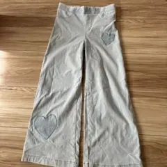 H&M キッズ デニムパンツ ハート柄 110cm
