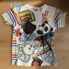 CASTELBAJAC キッズカラフル動物Tシャツ 120サイズのサムネイル