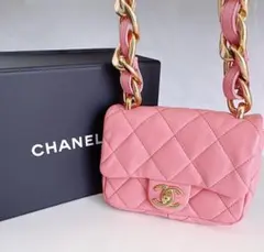 【CHANEL】 美品!希少ミニマトラッセ ショルダーバッグ ピンクAS3213のサムネイル